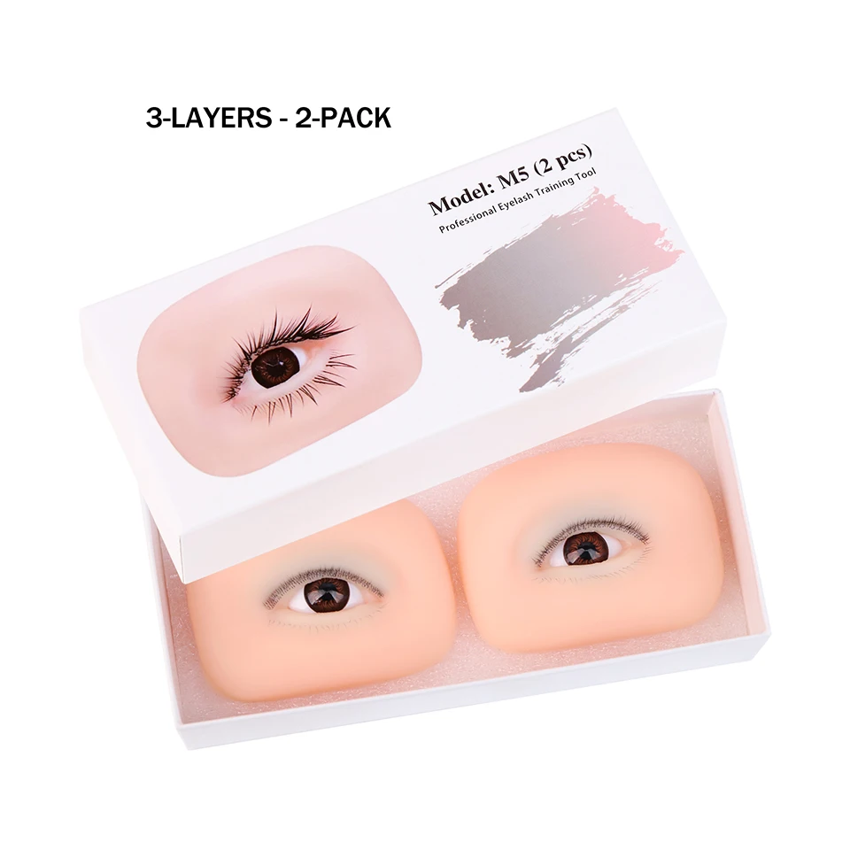 3D False Eyelash Mannequin Eyes Simulated Silicone Eye Model Doll Head…