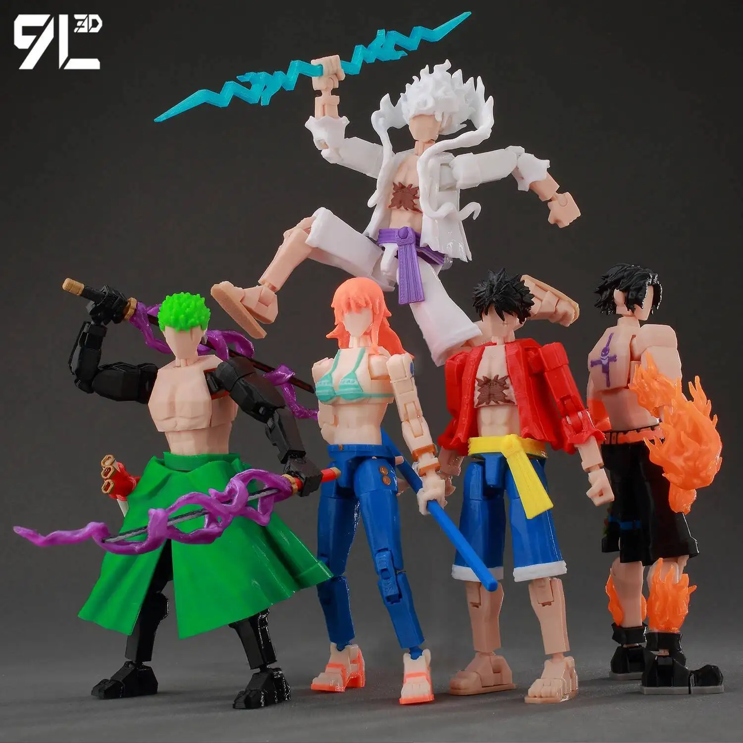 9L3D Printed Anime One Piece Naruto Demon Slayer Dummy13 Lucky T13 Movable…