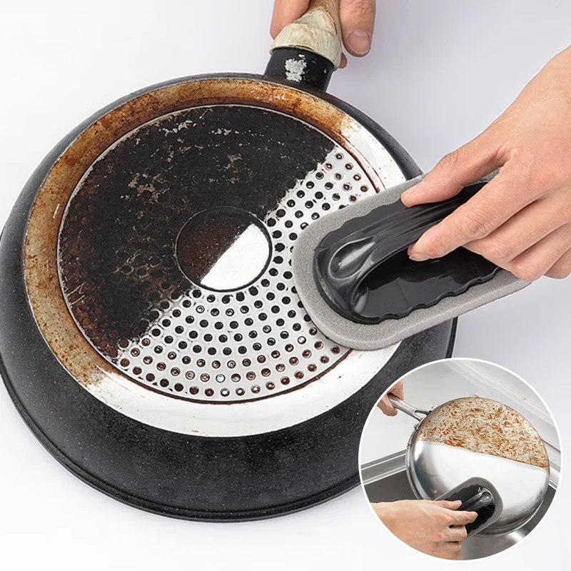 Magic Emery Sponge Brush Wipe Eraser Cleaner Kitchen Bath Rust Strong…