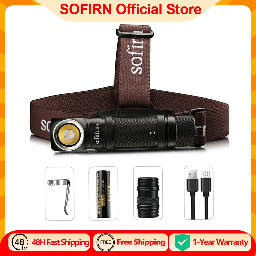Sofirn SP40A TIR Optics Rechargeable LED Headlamp TN-3535 1200lm 18650…
