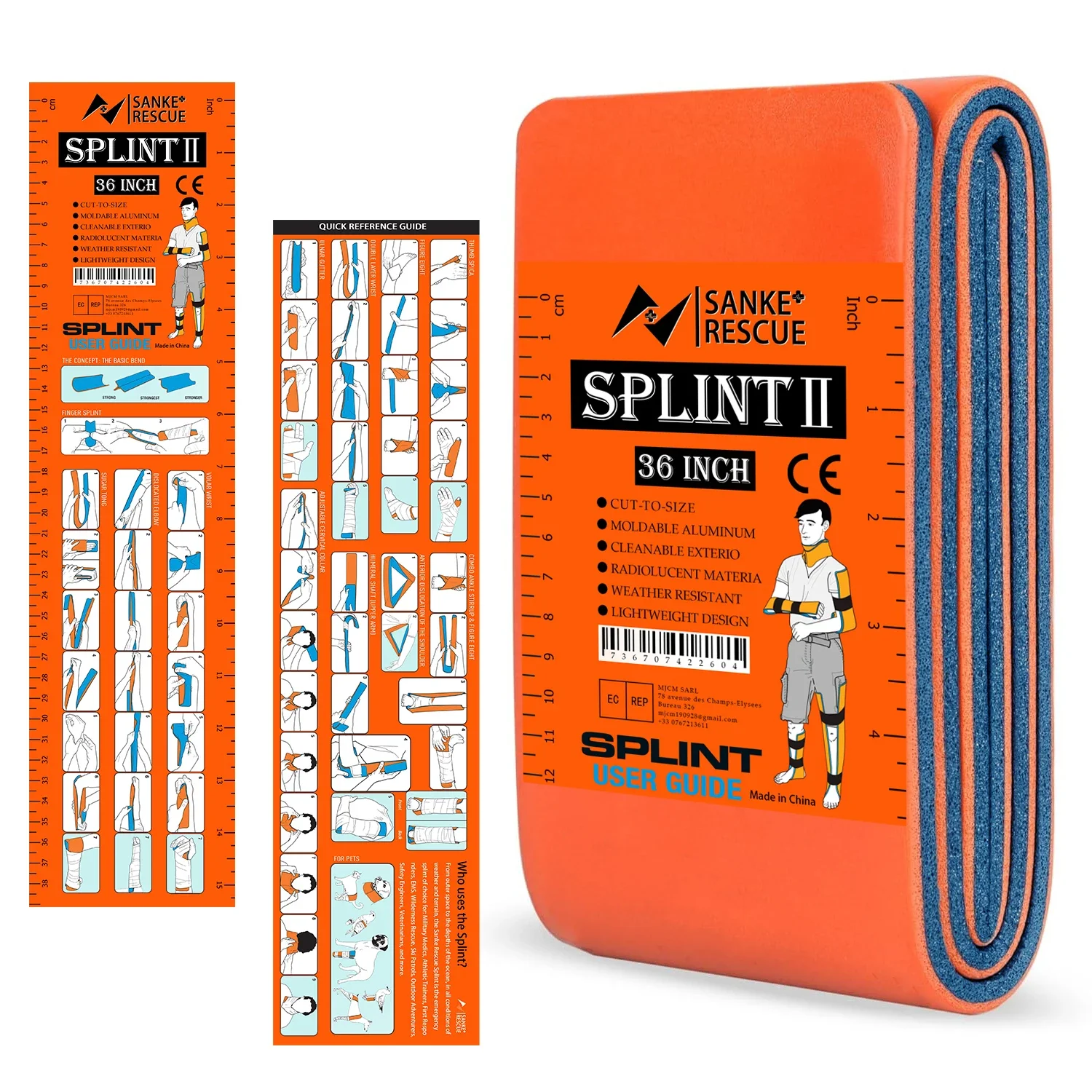 First Aid Splint 36/18'X4.3' SANKE RESCUE Wrist Thumb Support Brace…