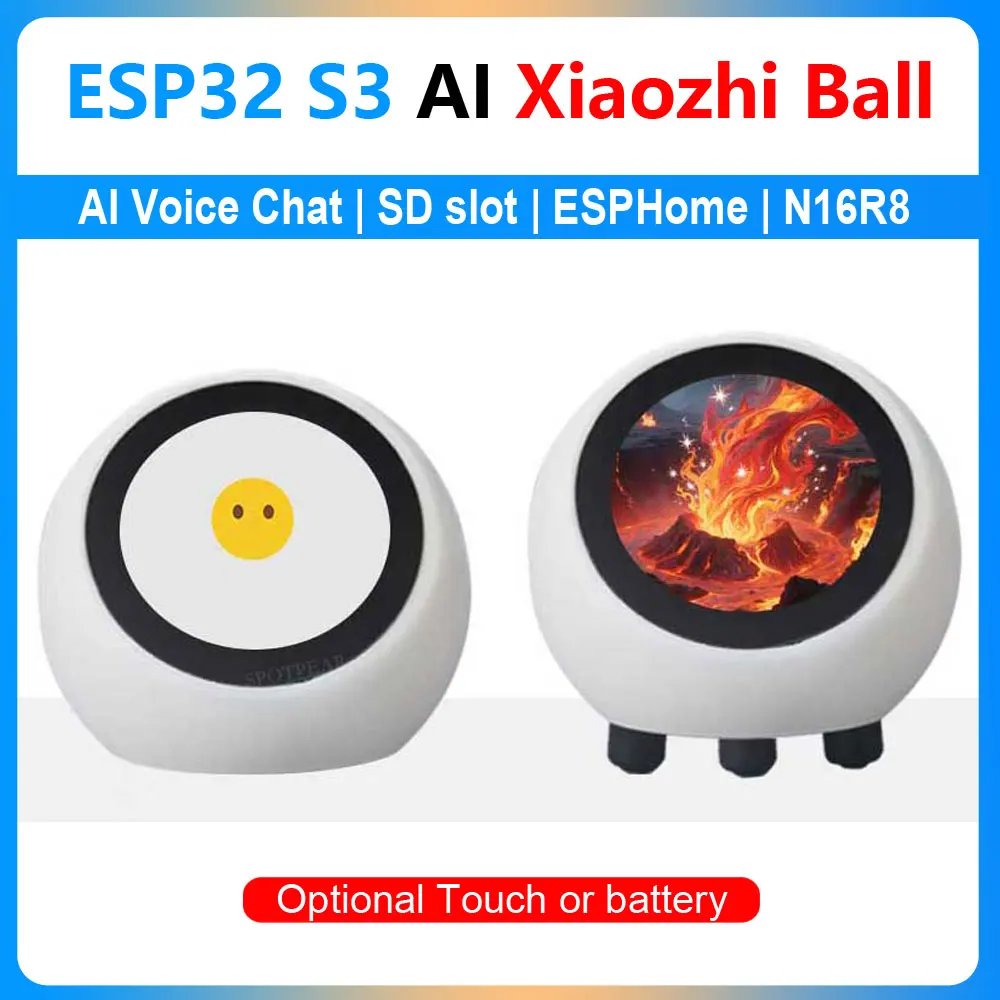 ESP32 S3 1.28inch N16R8 Development Board DeepSeek AI Voice Robot Smart Home…