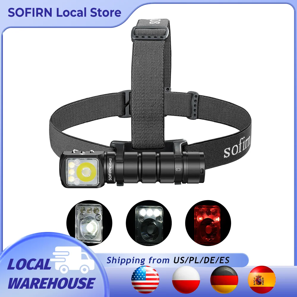 SOFIRN HS42 Headlamp 2100lm 18650 EDC USB C Rechargeable Flashlight SST40 LED…