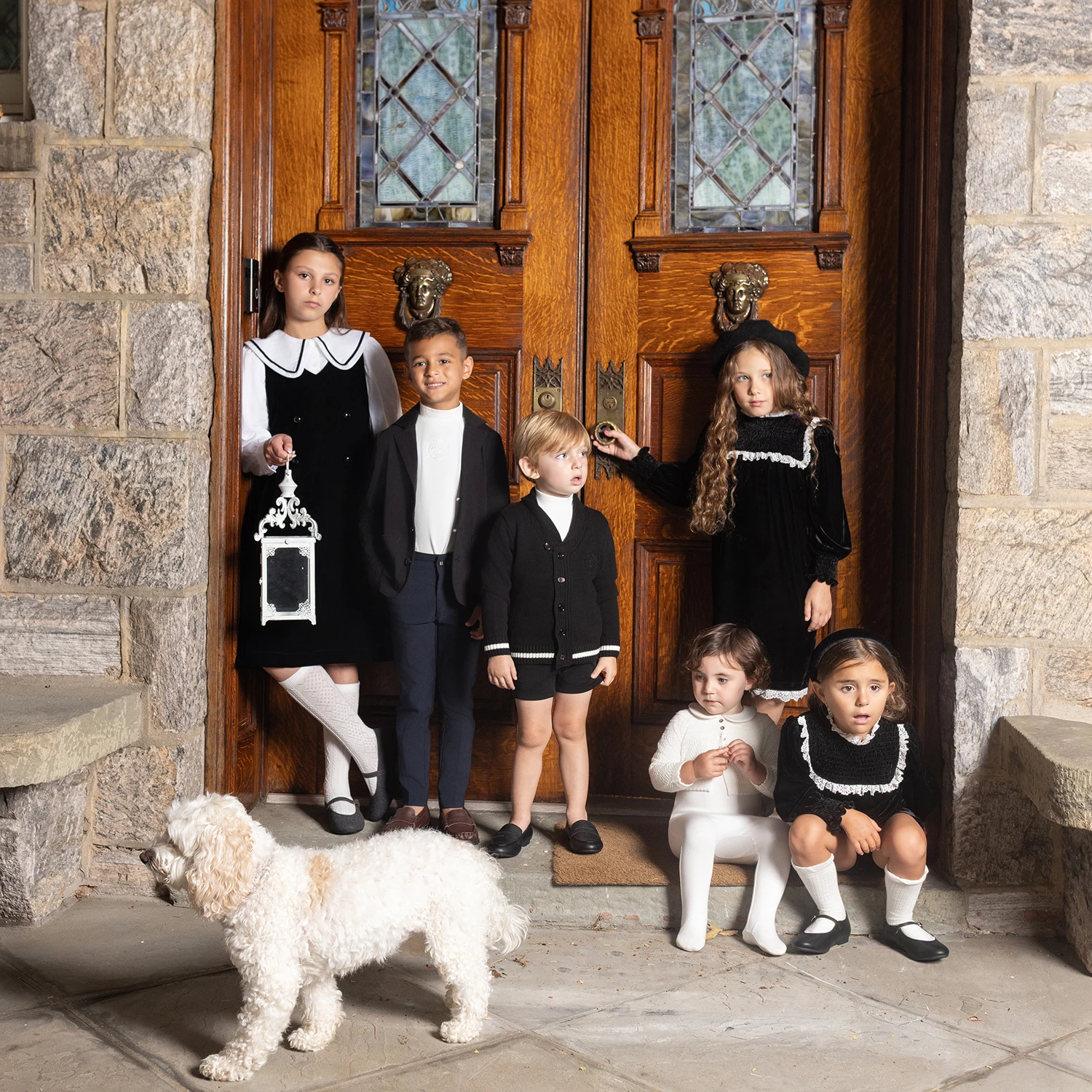 AP Velvet Collection AW26 Girls Lace Velvet Patchwork Dress Cute Baby Girls…