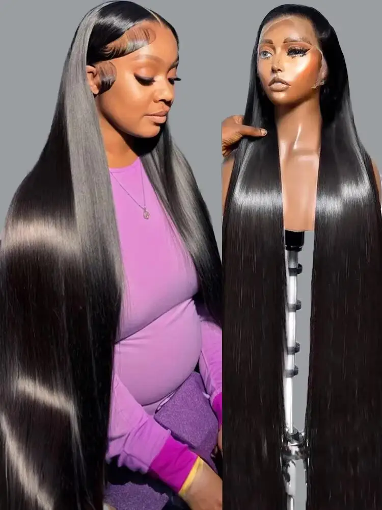 40 46 Inch 200 Density Frontal Wig for Black Women Brazilian Wigs Human Hair…