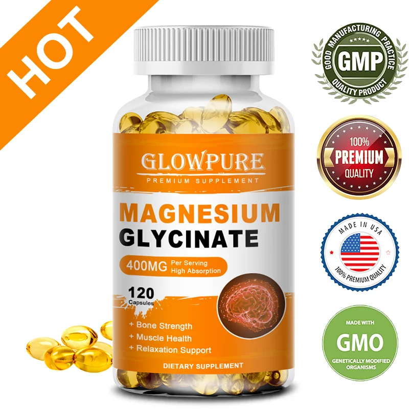 Magnesium Glycinate for Sleep, Brain, Nervous System, Bone, Muscle, Relieve…