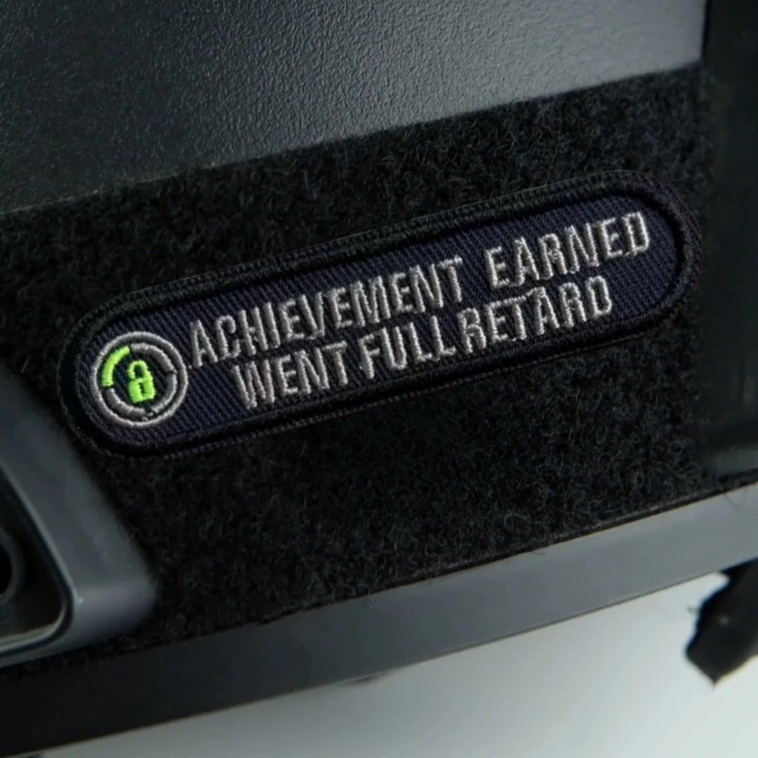 Achievement Earned Went Full Retard Tactical Patch Embroidered Hook&Loop…