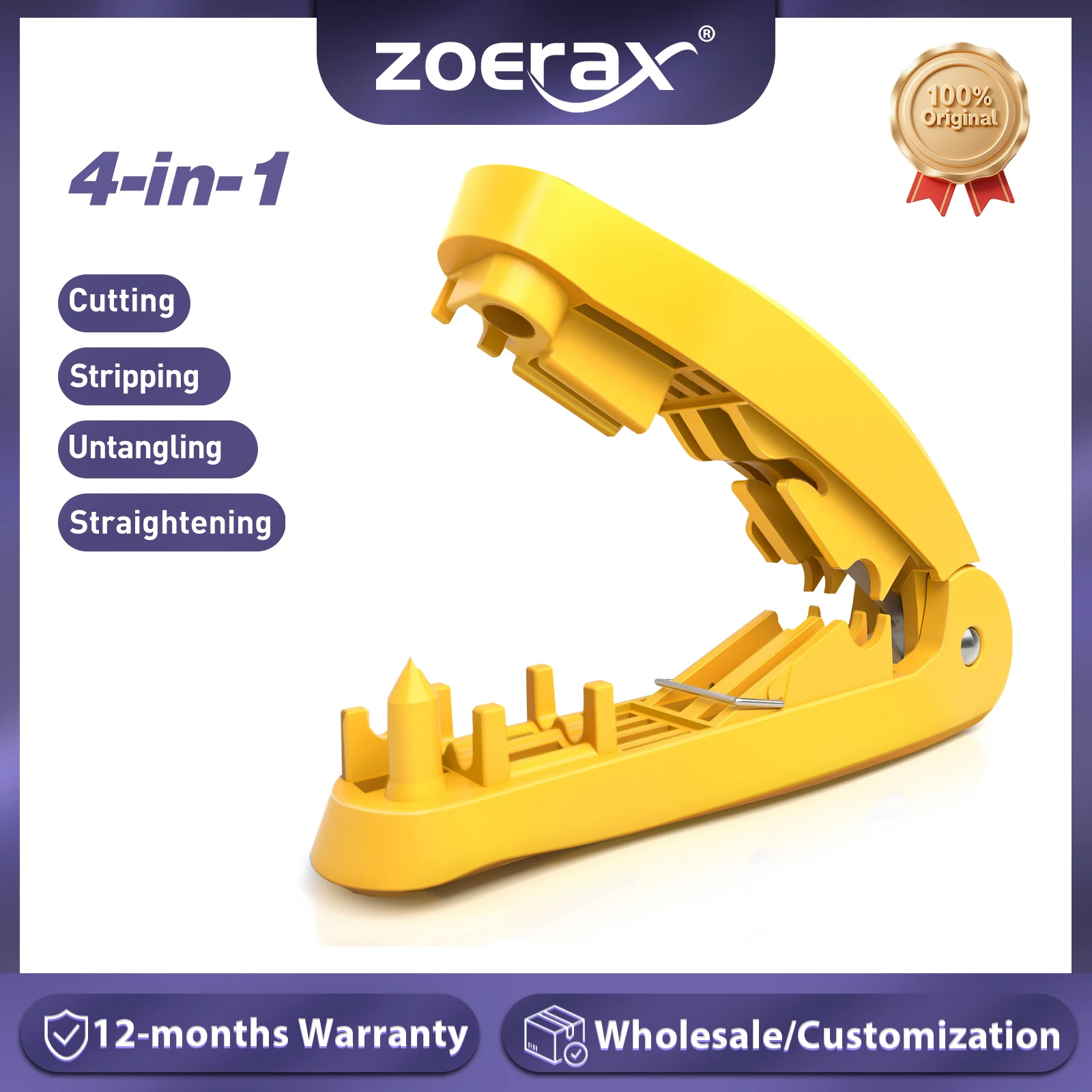 ZoeRax RJ45 Network Cable Tool 4 in 1 Stripping Tool with Cutting, Stripping…