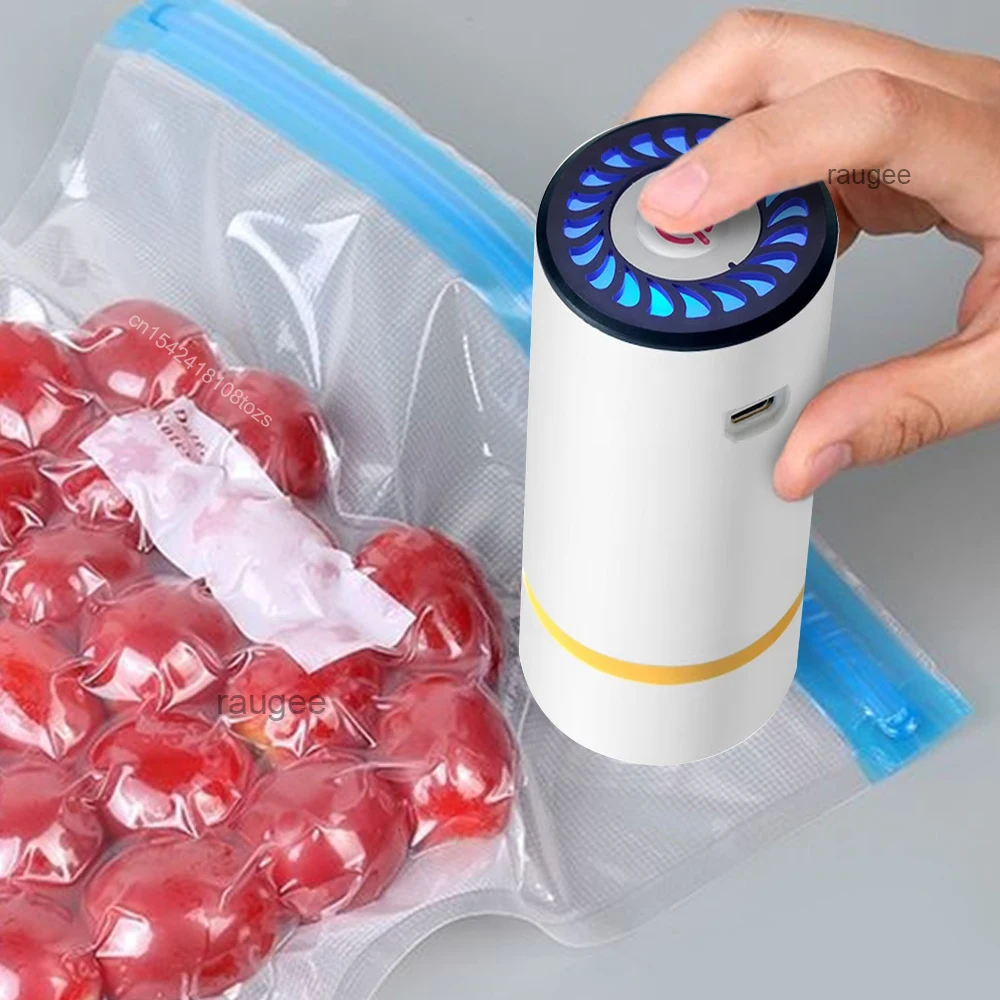 Mini Electric Air Pump Rechargeable for Food Fresh-Keeping Vacuum Sealed Bag…