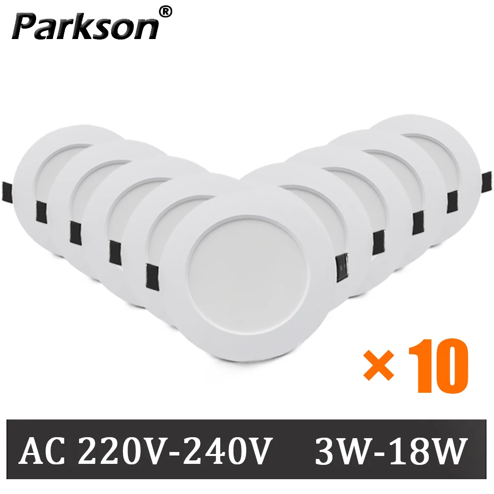 10Pack LED Downlight 220V Recessed Round Ceiling Dowm Light Bedroom Indoor…