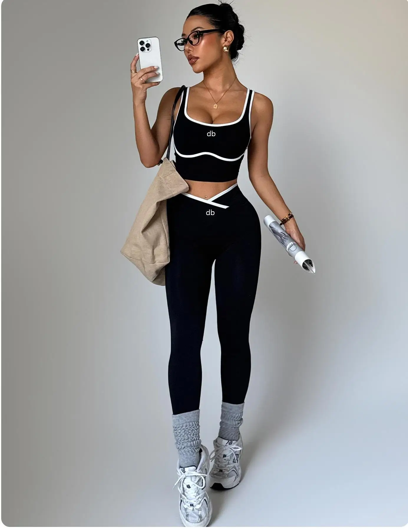 2026 New Women's Sports Bra, Fitness Yoga Pants Set, High Waist and Hip…