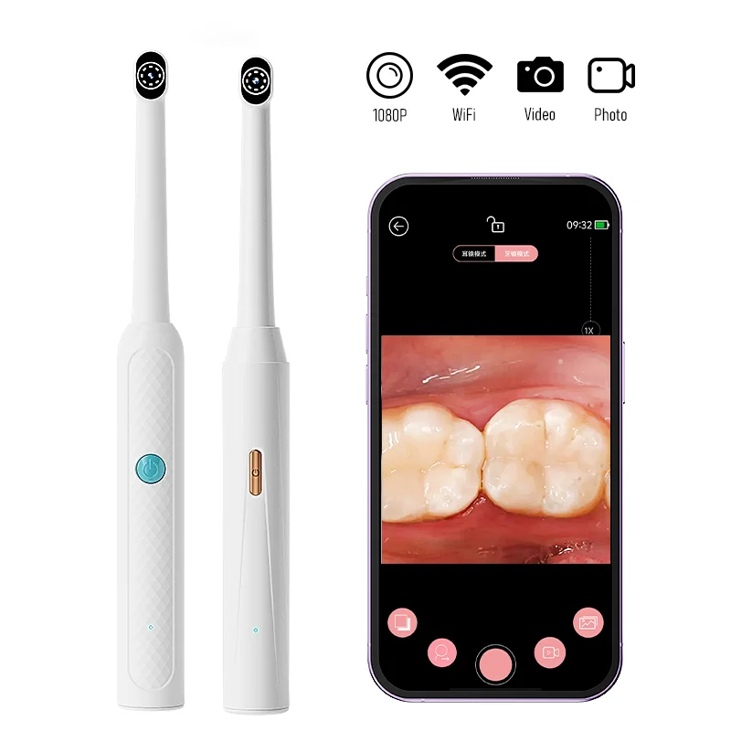 Wi-Fi Oral Endoscope Wireless Visual HD Borescope with 8 LED Light Handheld…