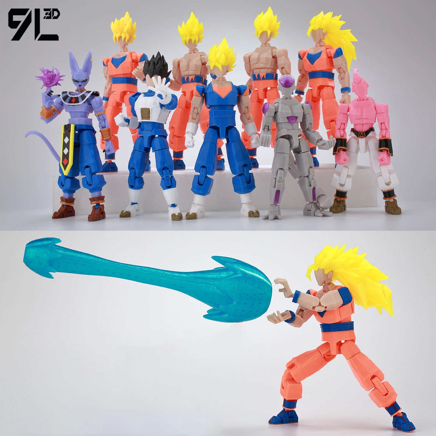 9L3D Printed Dragon Ball Son Goku Vegeta​ Beerus Frieza Anime Lucky13 Dummy13…
