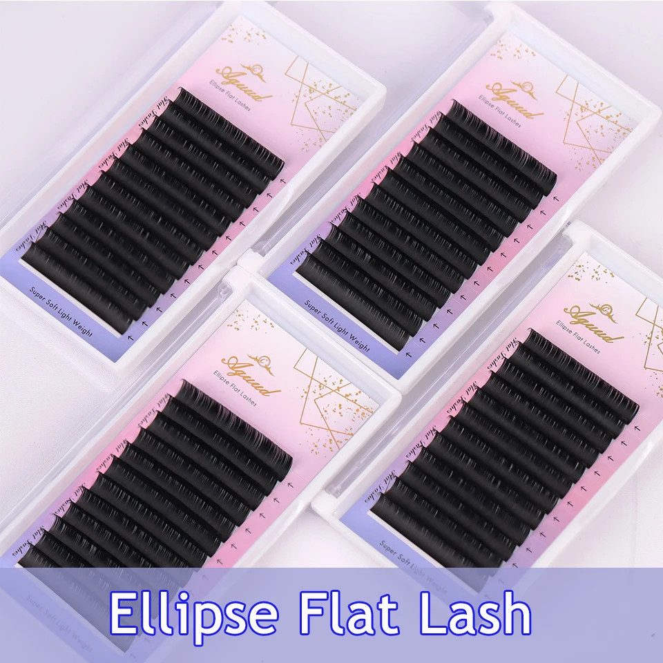 AGUUD 7mm Flat Individual Lash Extensions Split Tips Soft Eyelash Matte…