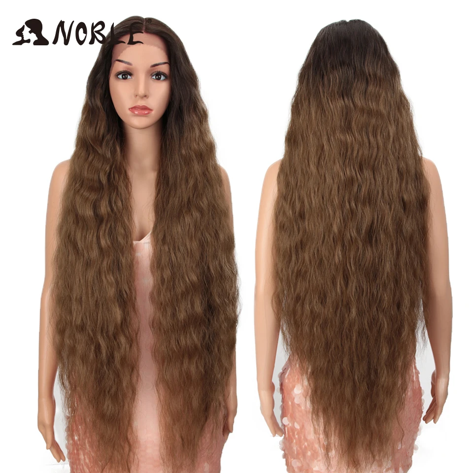 Noble Cosplay Wig Synthetic Lace Part Wig Long Curly 42Inch Cosplay Wig…