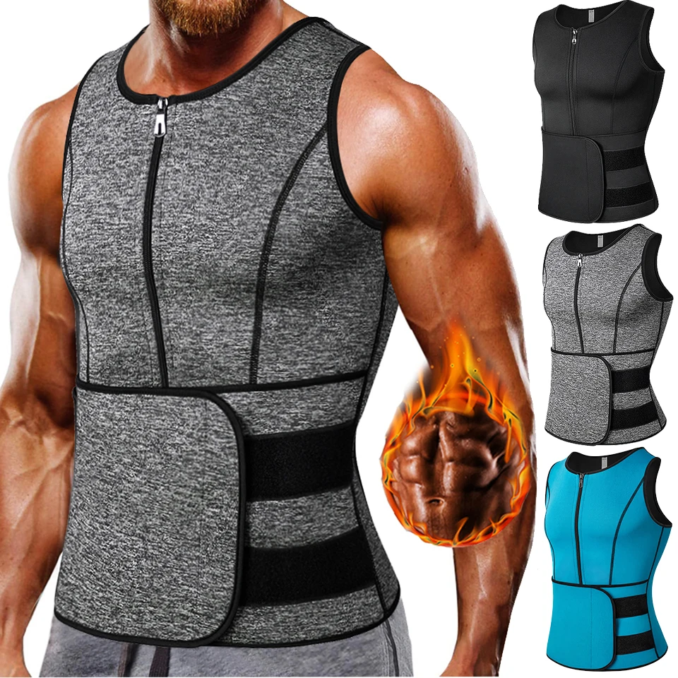 Neoprene Men's Shapers Sweat Vest for Men Waist Trainer Vest Adjustable…