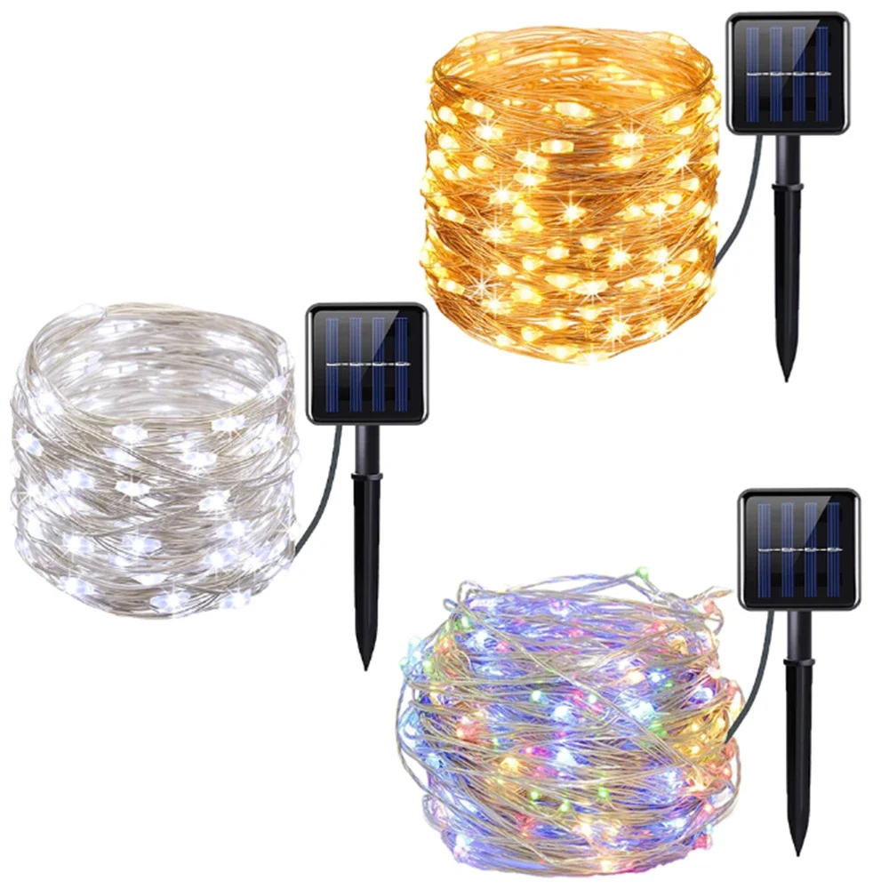 7M/12M/22M/32M LED Solar String Fairy Lights Outdoor Path Garlands Lamp Patio…