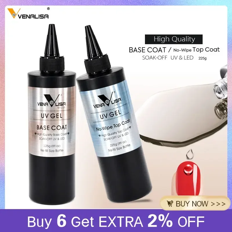 Venalisa TPO FREE225g Quality Refill Gel Nail Art Soak off UV/LED no Wipe Top…