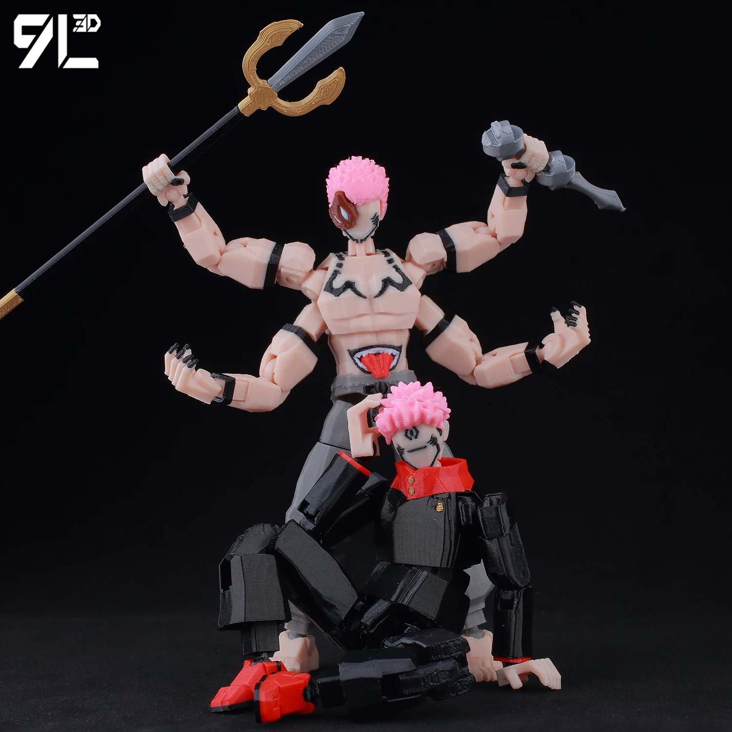 9L3D Jujutsu Kaisen Sukuna Yuji Figure Lucky13 Anime Collectible Toy Titan13…