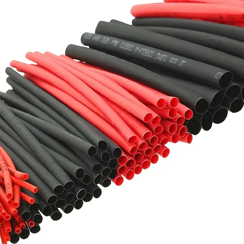 127PCS Black Red Heat Shrink Tubing 2:1 Assortment Polyolefin Tube Car Cable…