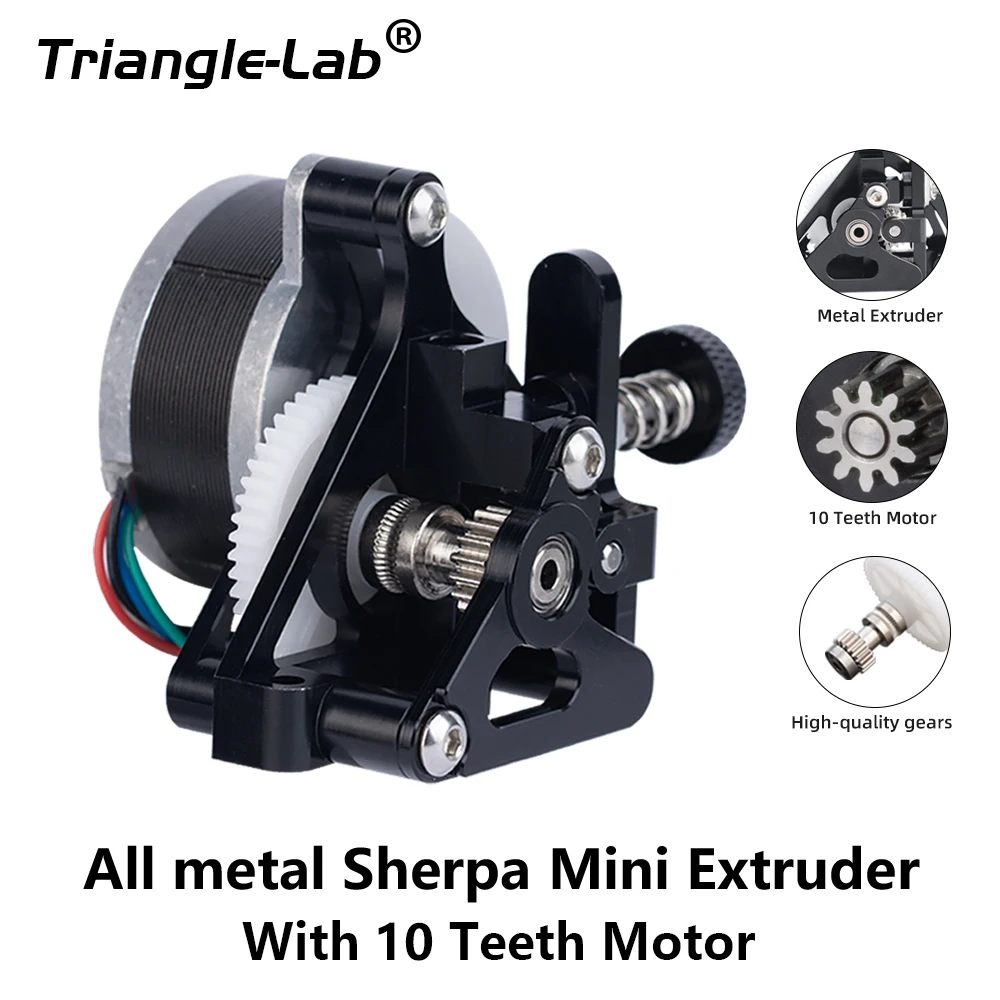 Trianglelab All Metal Sherpa Mini Extruder Pre-installed 10 Teeth Motor…