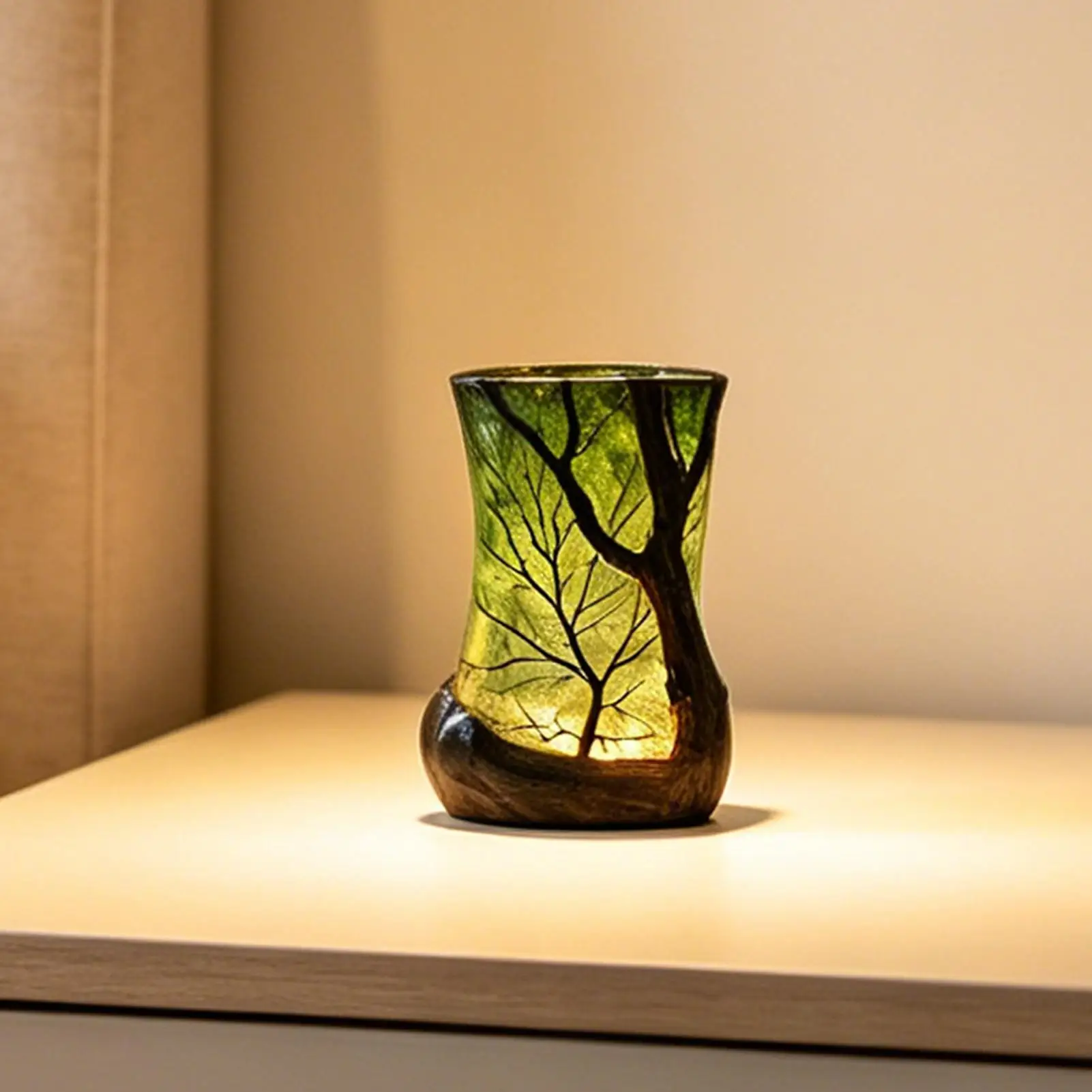 Bedside Table Lamp Forest Nightlight Decorative Ambient Light for Home Office…