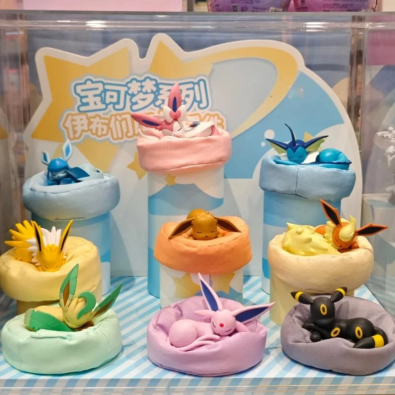 Original PokéMon Eevee Sleeping Position Series Blind Box Sylveon Umbreon…