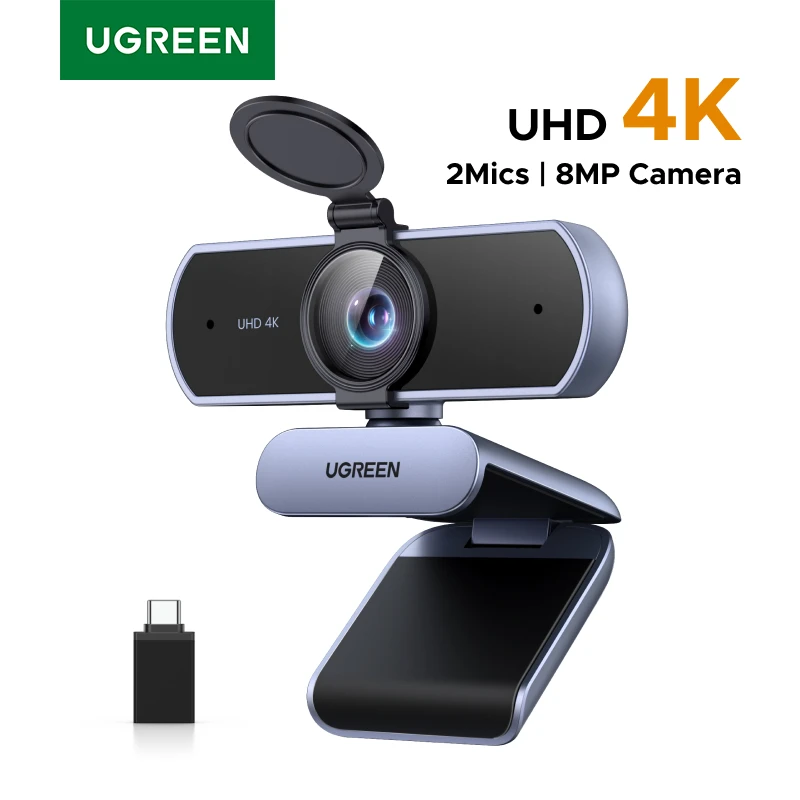 UGREEN 4K FHD 1080P Webcam 8MP for PC, PDAF Auto Focus, Dual Noise-Cancelling…