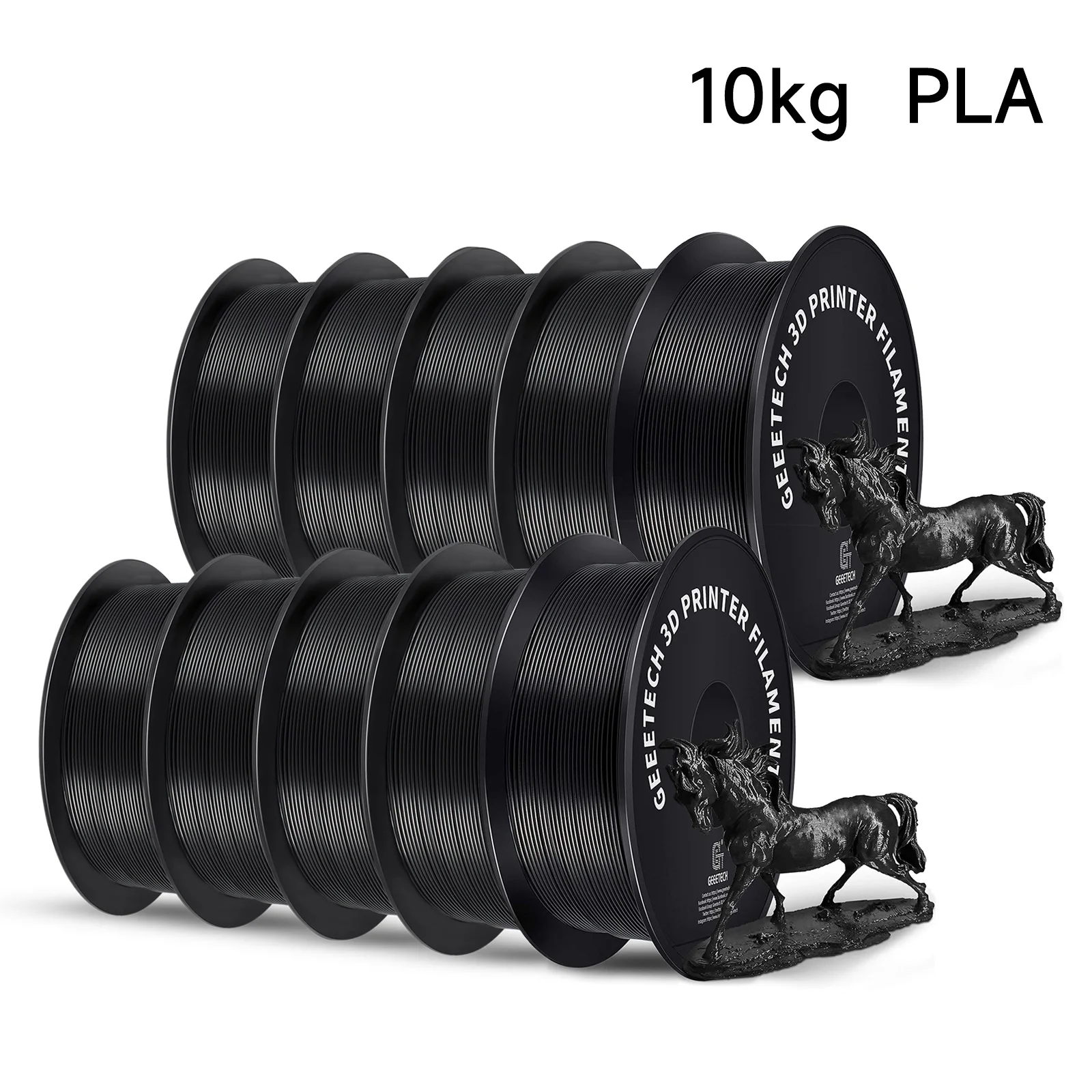 GEEETECH 10Kg in One Box Matte/PETG/Silk PLA/TPU/ABS 3D PLA Filament 1.75mm…