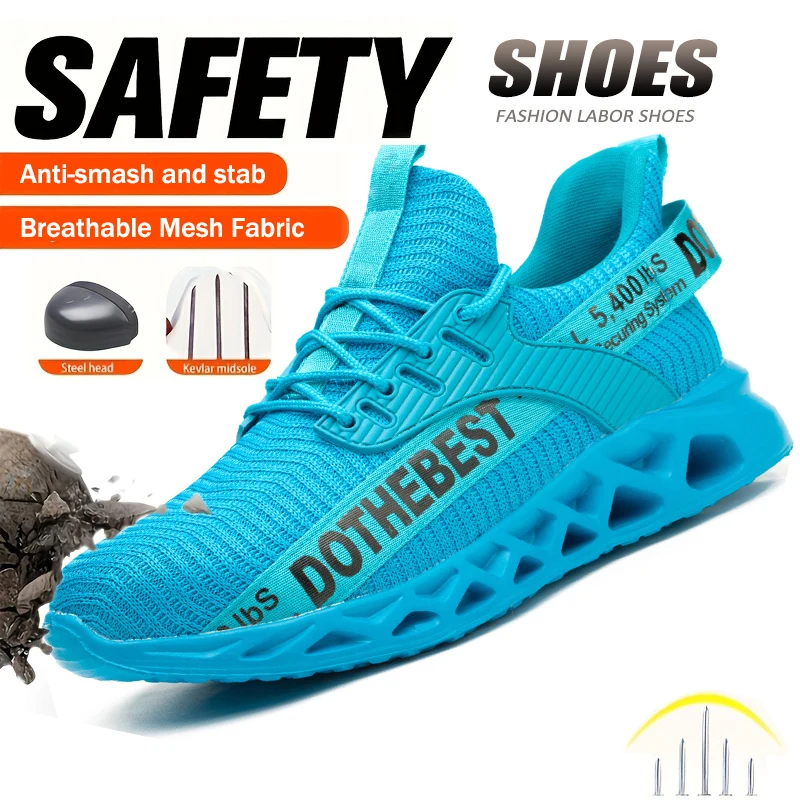 Safety Shoes Men for Work Sneakers Women Men Steel Toe Work Shoes Security…