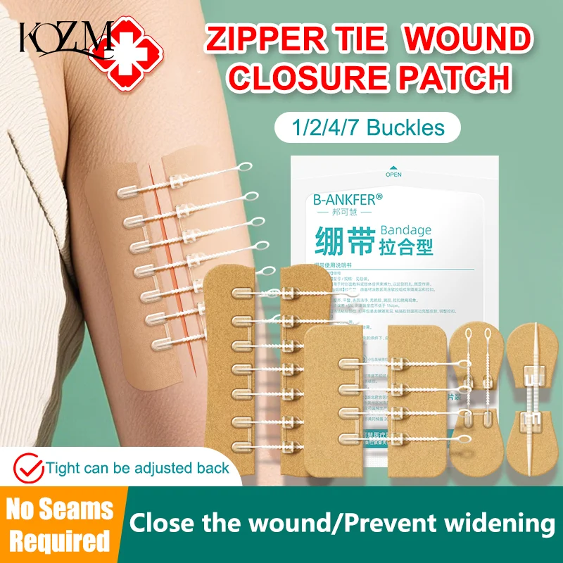 Zipper Tie Wound Closure Patch Hemostatic Patch Wound Fast Without Suture…
