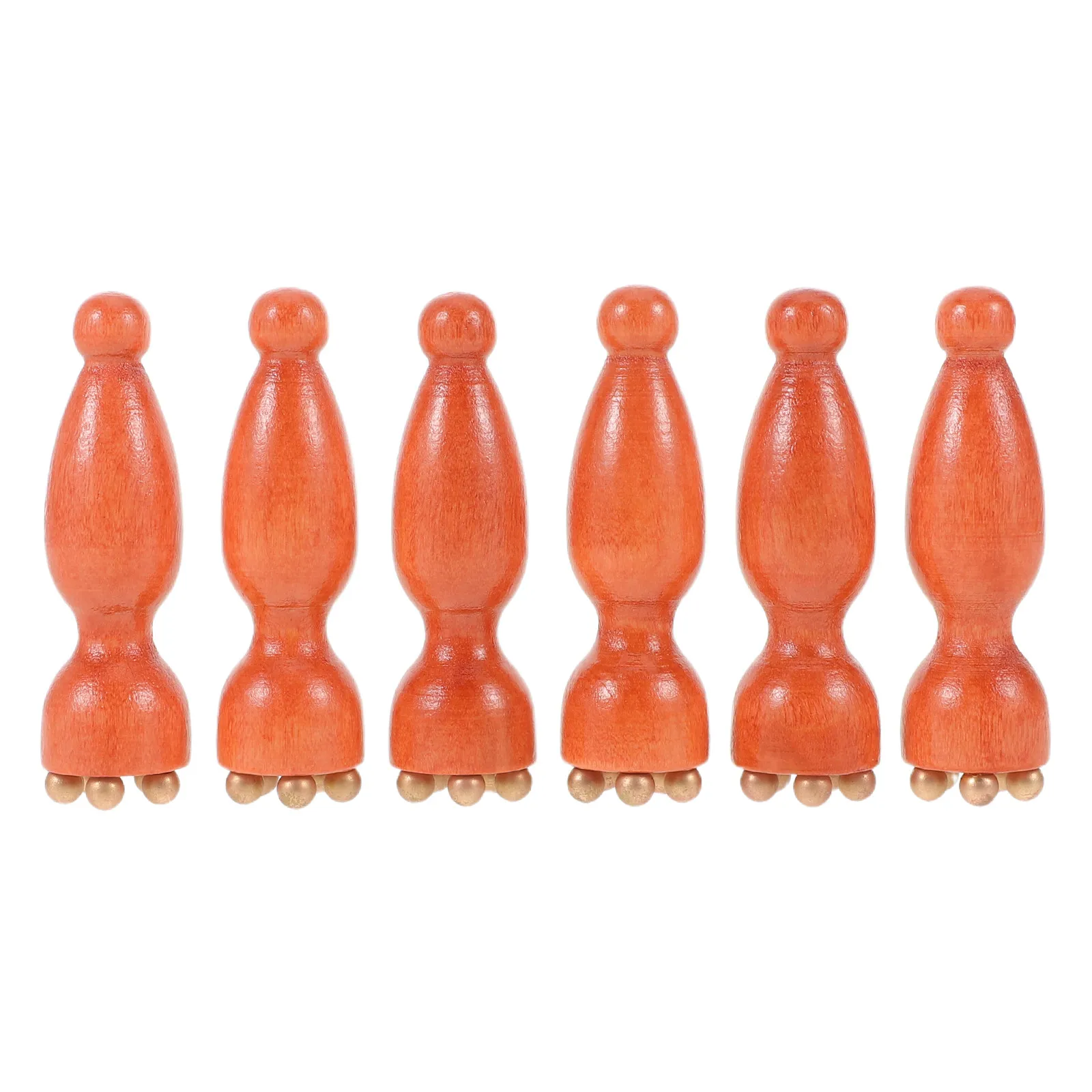 6Pcs Wooden Eye Cream Applicator Roller Lotus Design Facial Massage Stick for…