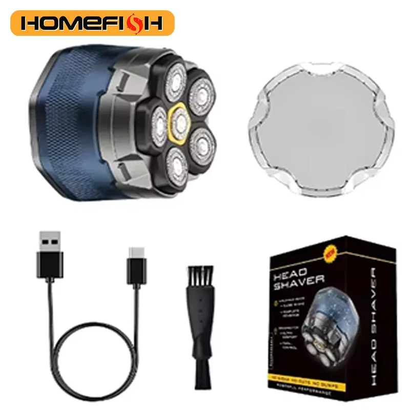 HOMEFISH Electric Head Shaver for Bald Men 6D Magnetic Razor Hair Trimmer LED…