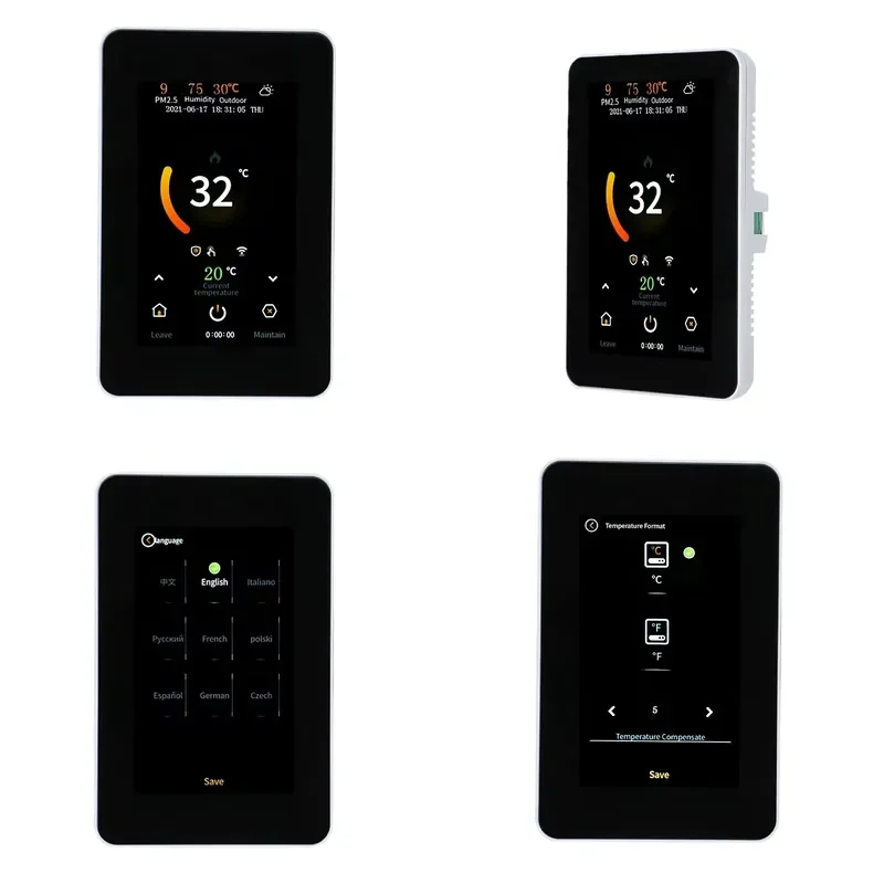 Smart Home Floor Heating System Vertical Screen Black Floor Heating Wi-Fi…