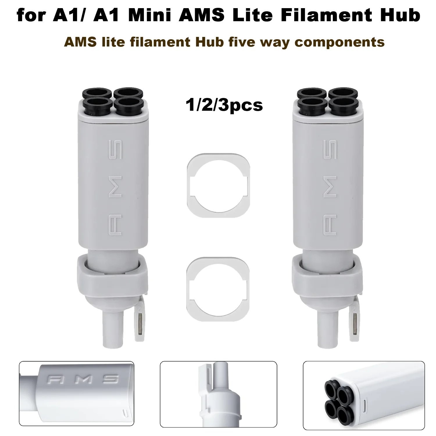 for Bambulab AMS Lite Filament Hub for Bambu Lab Five Way Components Switch…