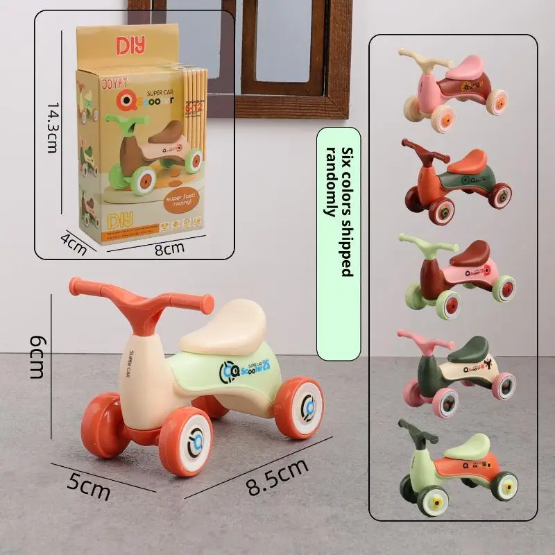 1Pcs Simulation Mini Cute Kids Balance Car Four-wheeled Baby Sliding Scooter…