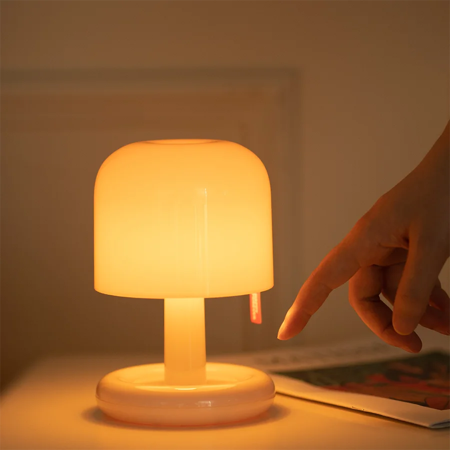 Sunset Lamp Mini Touch Night Light USB C Rechargeable Dimmable Warm Desk Lamp…
