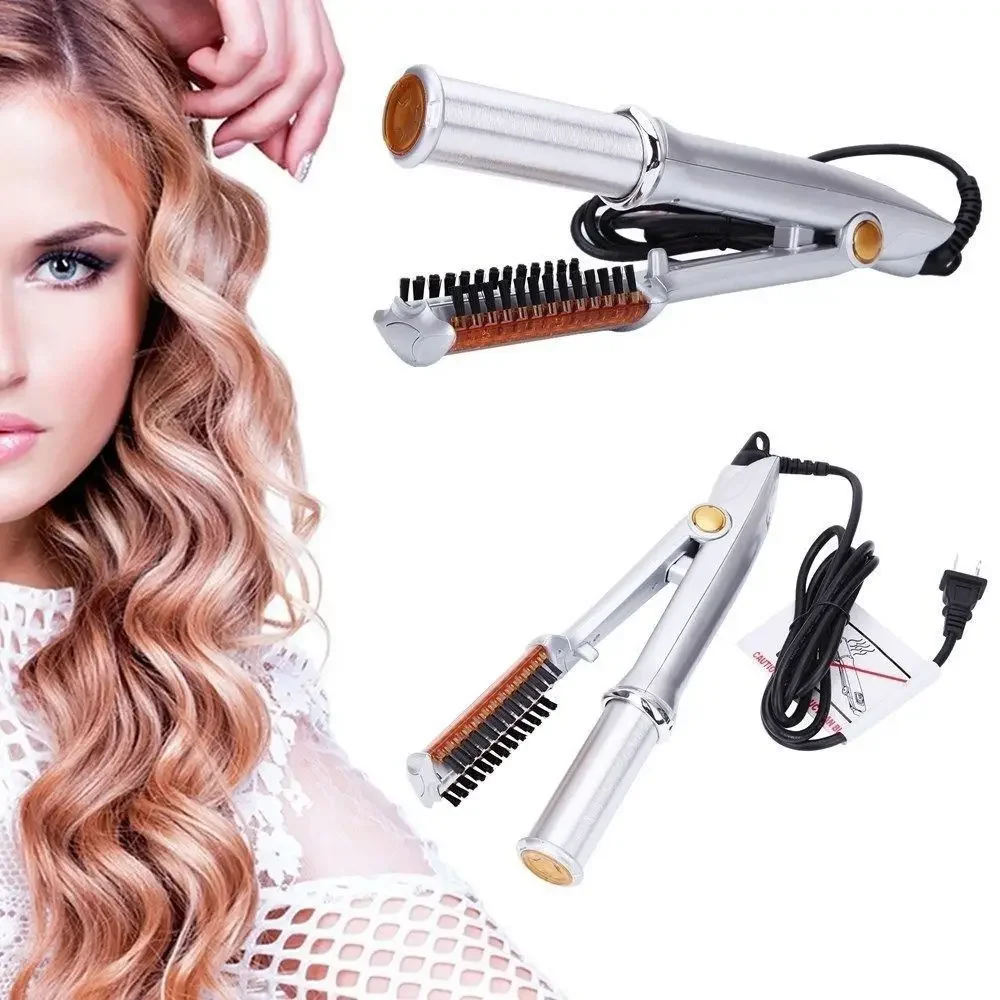 Professional Hairs Curler Straighter Rotating Hair Brush Curler Styler Hair…