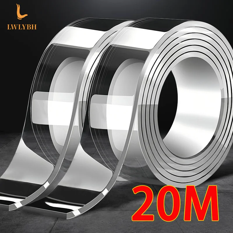 Nano Double Sided Adhesive Tape Extra Strong Waterproof Transparent Traceless…