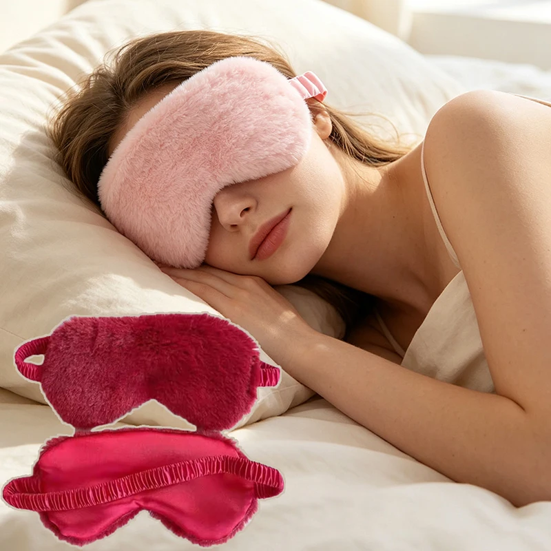 Sleeping Mask Sleeping Blindfold Soft Plush Eye Masks Cute Love Cloud Eye…