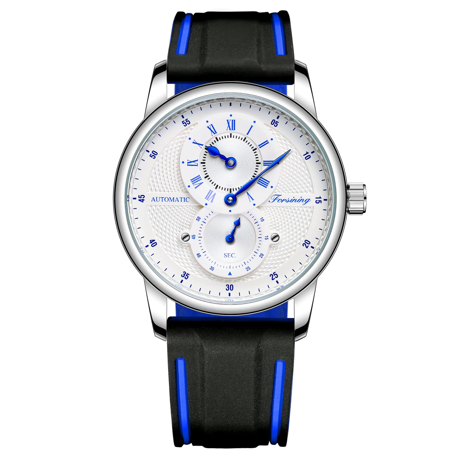 Forsining Luxury Men's White Blue Automatic Wristwatches Transparent…