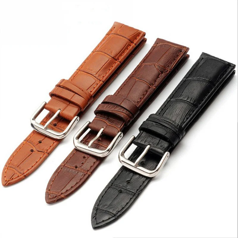 Universal Bamboo Pattern Leather Watch Band Unisex Watch Accessories 12mm…
