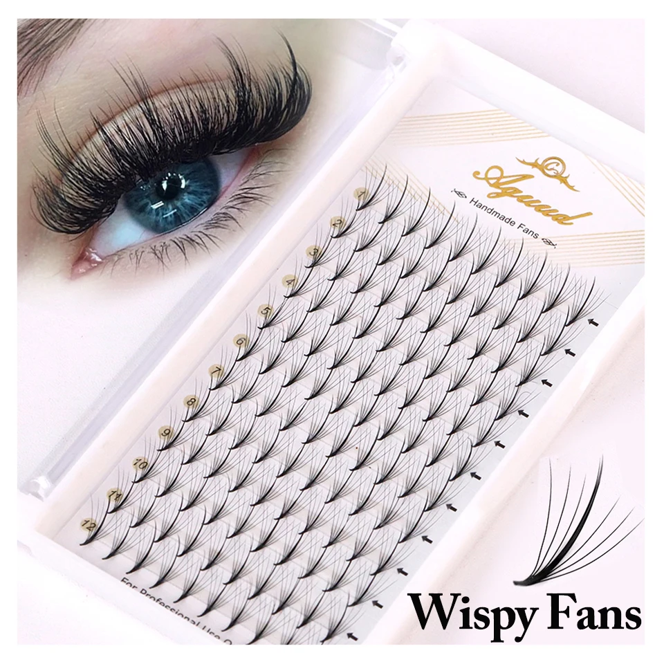 AGUUD Wispy Premade Fans Lash Extension 3D 5D 7D 9D Pointy Base Russian…
