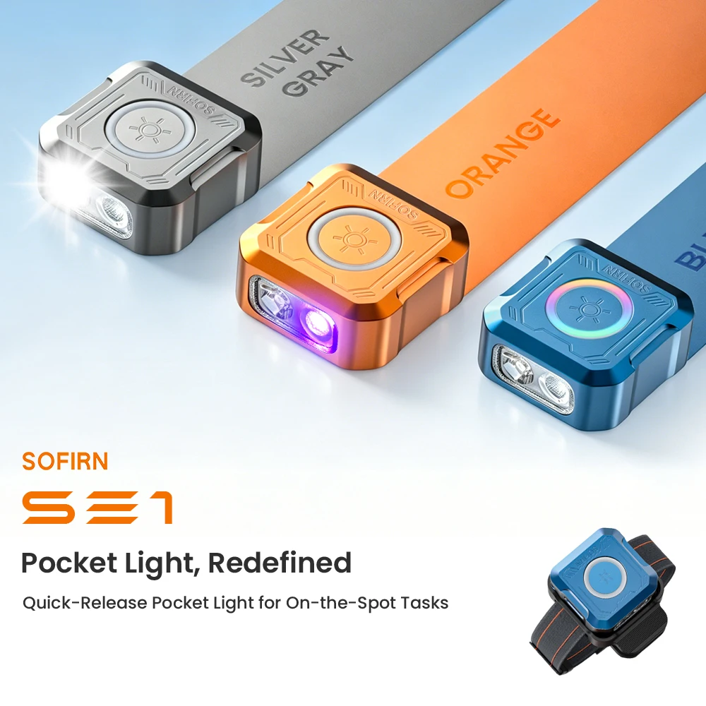 SOFIRN SE1 Pocket Flashlight 300Lm Mini EDC Light RGB Signal Ring…
