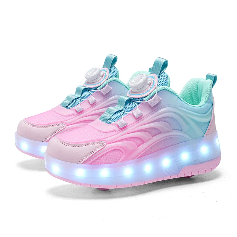 Two Wheels Children's LED Light Roller Skate Shoes for Kids Boys Girls…