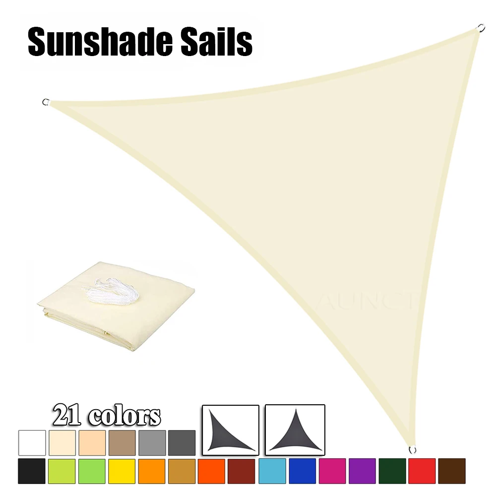 5x5x5/2x2x2M Waterproof Sun Shelter Triangle Sunshade Protection Outdoor…