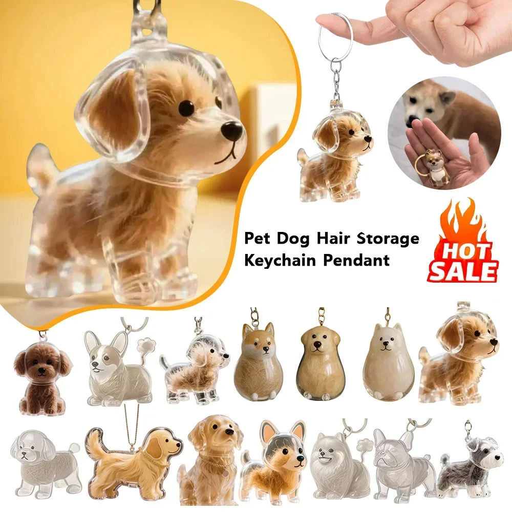 Transparent Dog Hair Storage Container Adorable Pet Keepsake Capsule Pendant…