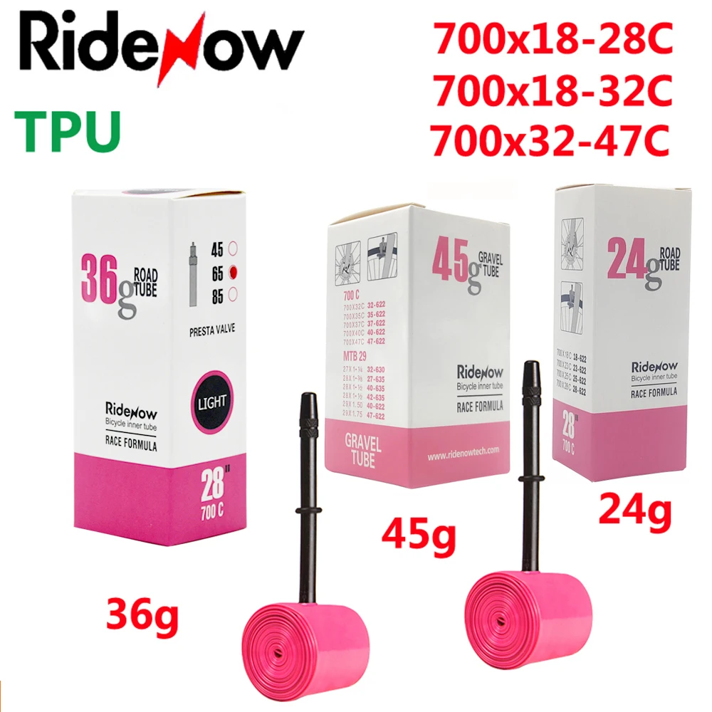 RideNow TPU Bike Inner Tube 700C 700x18 23 25 28 32 35 37 40 47C Road Bicycle…
