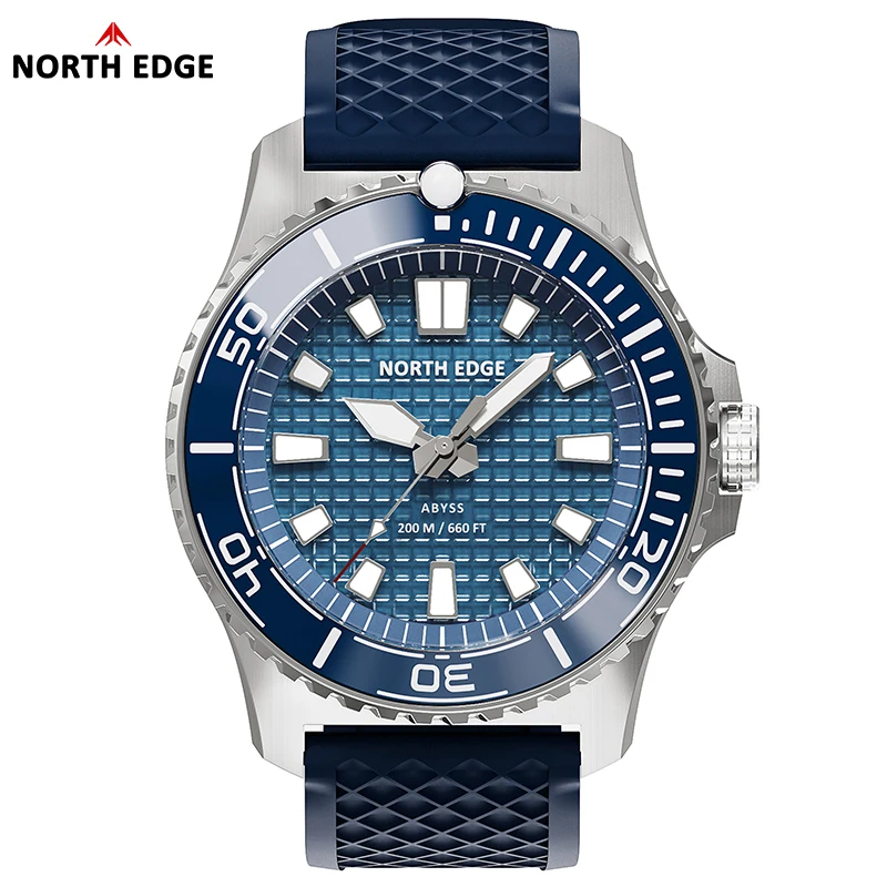 NORTH EDGE ABYSS Men Solar Powered Diving Quartz Luxury Watch 200M Waterproof…