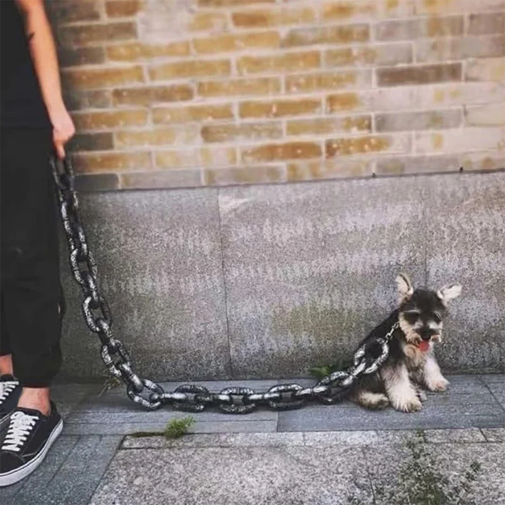 Chain Dog Leashes Simulation Life-Like Iron Chain for Large Medium Small Pet
